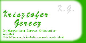 krisztofer gerecz business card